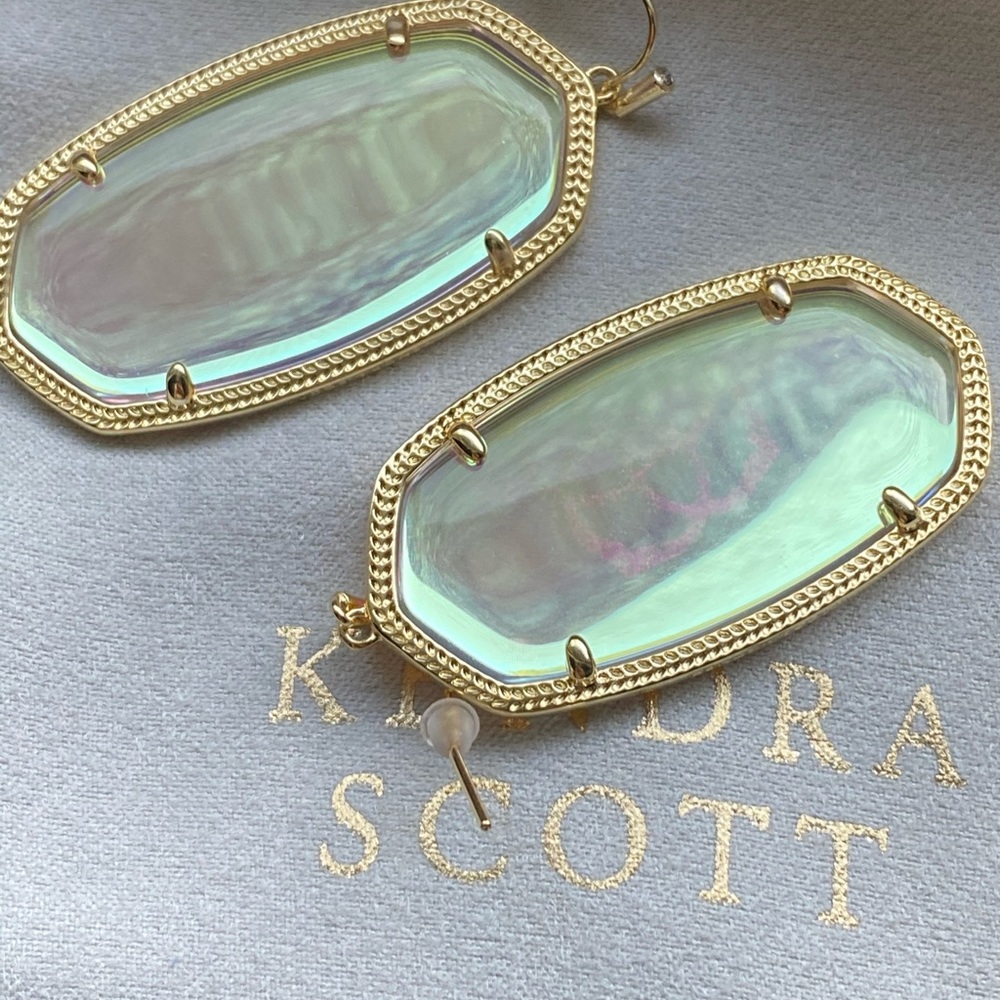 New Kendra Scott Dichroic Glass Danielle Earrings